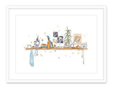 The Vet's Shelf - Watercolour Print